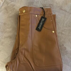 BLANK NYC Vegan Leather Pants - 27-  Camel BNWT- Look & Feel Genuine Leather NWT